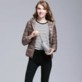 thumbnail image 5 of Ikevan Women Light Outerwear Solid Hooded Zippers Pocket Coat Down Jackets, 5 of 6