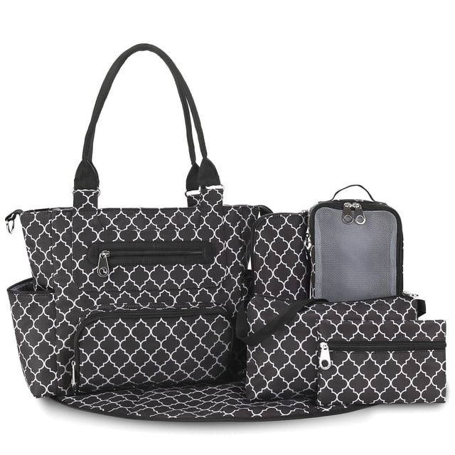 SPEKSEE Versatile Large Capacity Mommy Bag Diaper Tote with Multiple Accessories for Outdoor Use