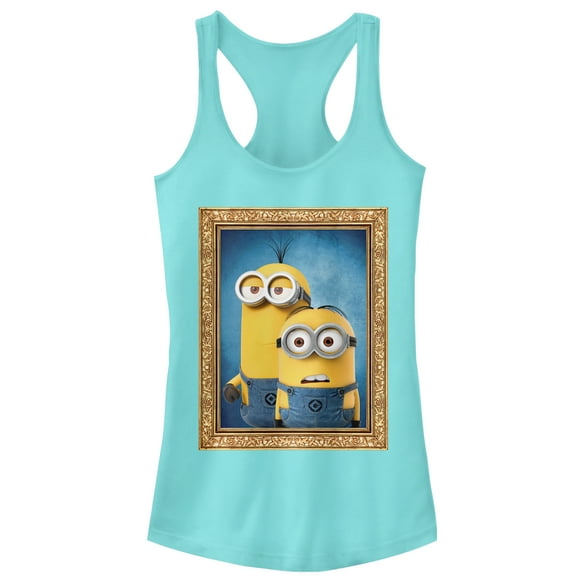 Junior's Despicable Me Minions Frame  Racerback Tank Top Cancun 2X Large