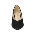 thumbnail image 6 of BLISSFUL STEP Women's Pointy Toe Slip-on Low Block Heels Pumps, 6 of 6