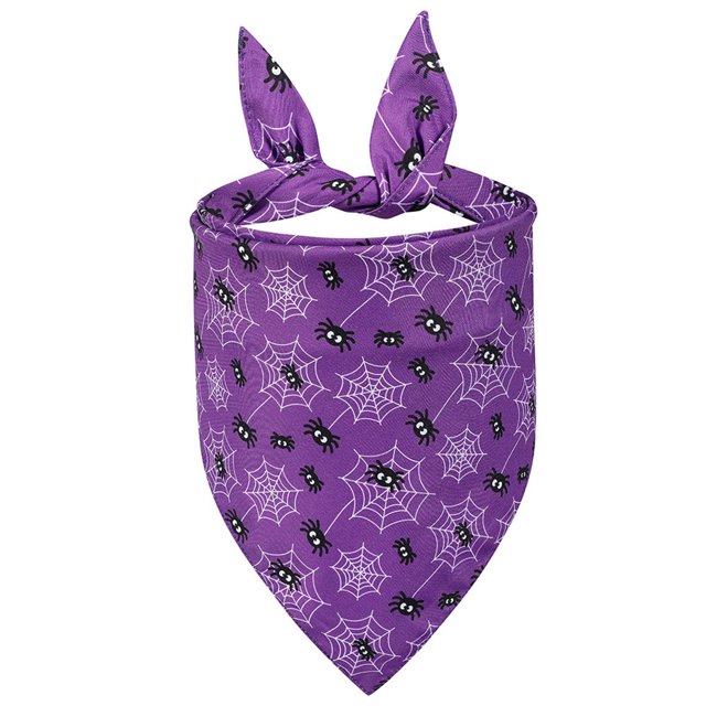 Halloween Pet Bandana Funny Patterned Dog Triangle Bib Cat Bandana Bib for Home