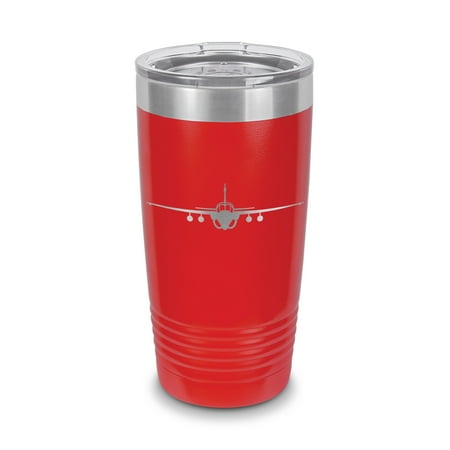 

A-6 Intruder Tumbler 20 oz - Laser Engraved w/ Clear Lid - Polar Camel - Stainless Steel - Vacuum Insulated - Double Walled - Travel Mug - a6 attack aircraft