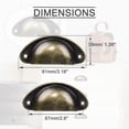 thumbnail image 6 of Uxcell 3.18" x 1.38" x 0.71" Bin Cup Pulls Brushing Drawers Dresser Handle Metal Alloy Brushing Bronze Tone 5pcs, 6 of 7