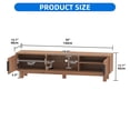 thumbnail image 2 of DEXTRUS 59“ Fluted TV Stand for 65" TVs, Modern Living Room Media Console with Adjustable Shelf & Power Outlets, Walnut, 2 of 9