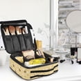 thumbnail image 5 of FORMRS Travel Makeup Bag Large Capacity Train Case Cosmetic Organizer with Adjustable Dividers, Cute Bee Pattern, 5 of 8