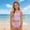 Purple, variant on Tween Girls Purple Tankini Swimsuit, Modest Two Piece High Waisted Bathing Suit with Floral Cutout, Square Neck Adjustable Straps Blend for 6-14 Years,Size 13 T