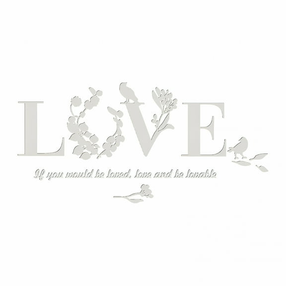 LAMIRO Stylish Removable 3D Leaf Love Wall Sticker Art Decals Bedroom Decor Wall Decor for Bedroom