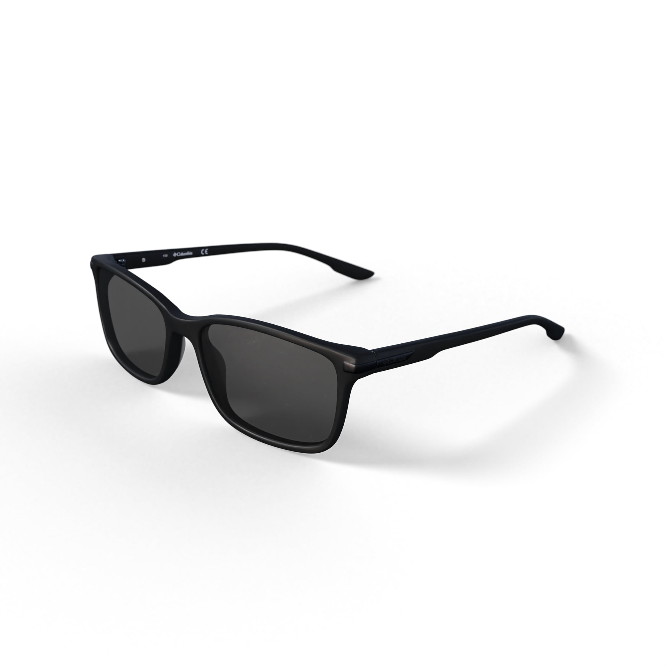 Columbia C548S Sunglasses with Case, Black, Square, Plastic, 56-18-150