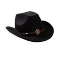 thumbnail image 2 of Casual Western Cowboy Hat Big Brim Photo Props Cosplay Fancy Dress Costume Sun Hats for Women Men ,Teens ,Outdoor ,Hiking, Camping Black, 2 of 8