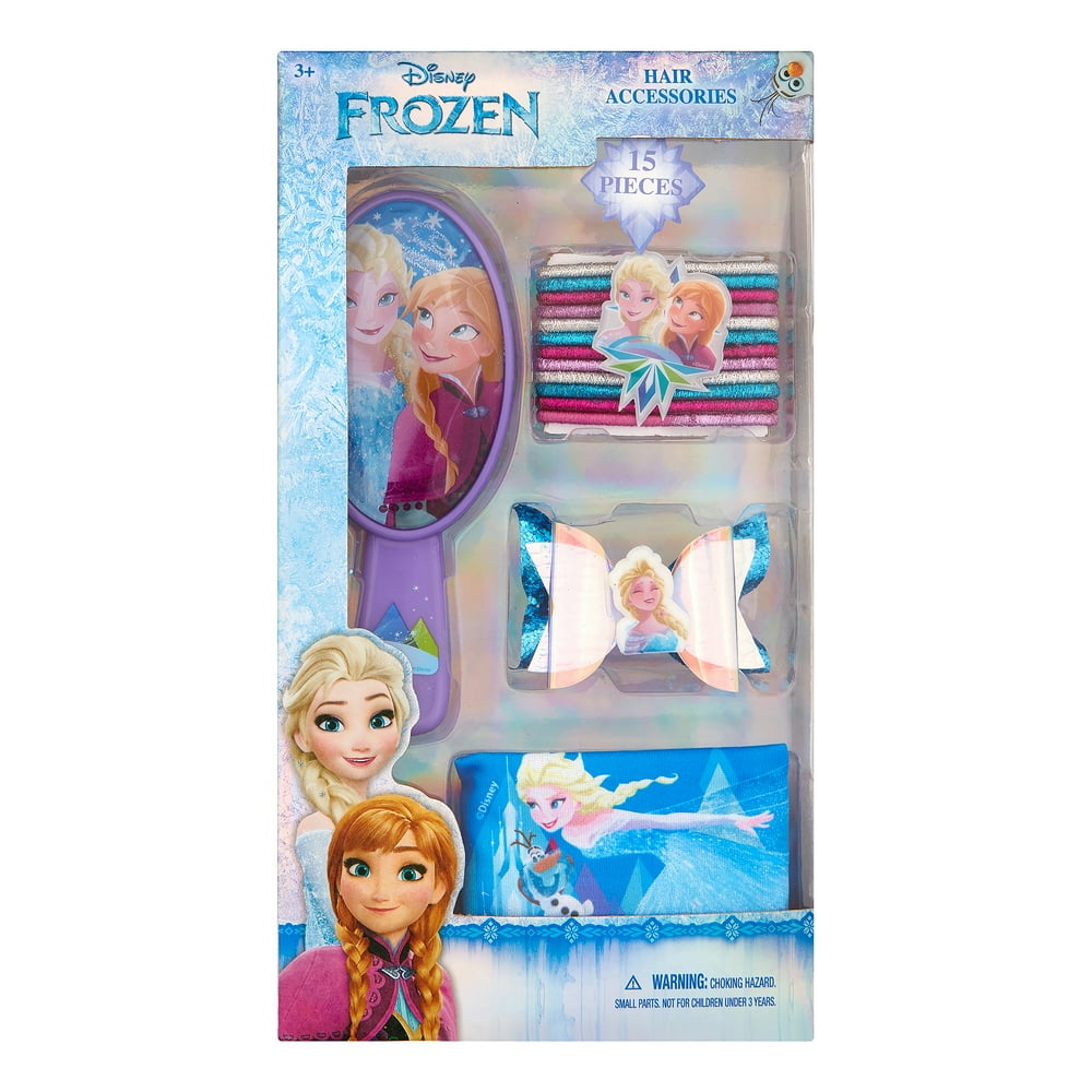 (7 Value) Disney Frozen Hair Brush and Accessories Gift Set, 15 Pieces