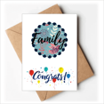 thumbnail image 1 of Blue Flower Paint Wedding Cards Congratulations Greeting Envelopes, 1 of 3