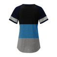thumbnail image 5 of TSADFHJI T-Shirts pour Femmes Col en V Mode Décontractée Imprimé Col Rond Manches Courtes Chandail TG Bleu Foncé, 5 of 5