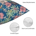 thumbnail image 3 of Fuzoiu Colorful Flowers Print Square Pillow Cover,Hidden Zipper Design,Luxury Square Pillow Case, Throw Pillow,Couch Cushion-24"x24", 3 of 7