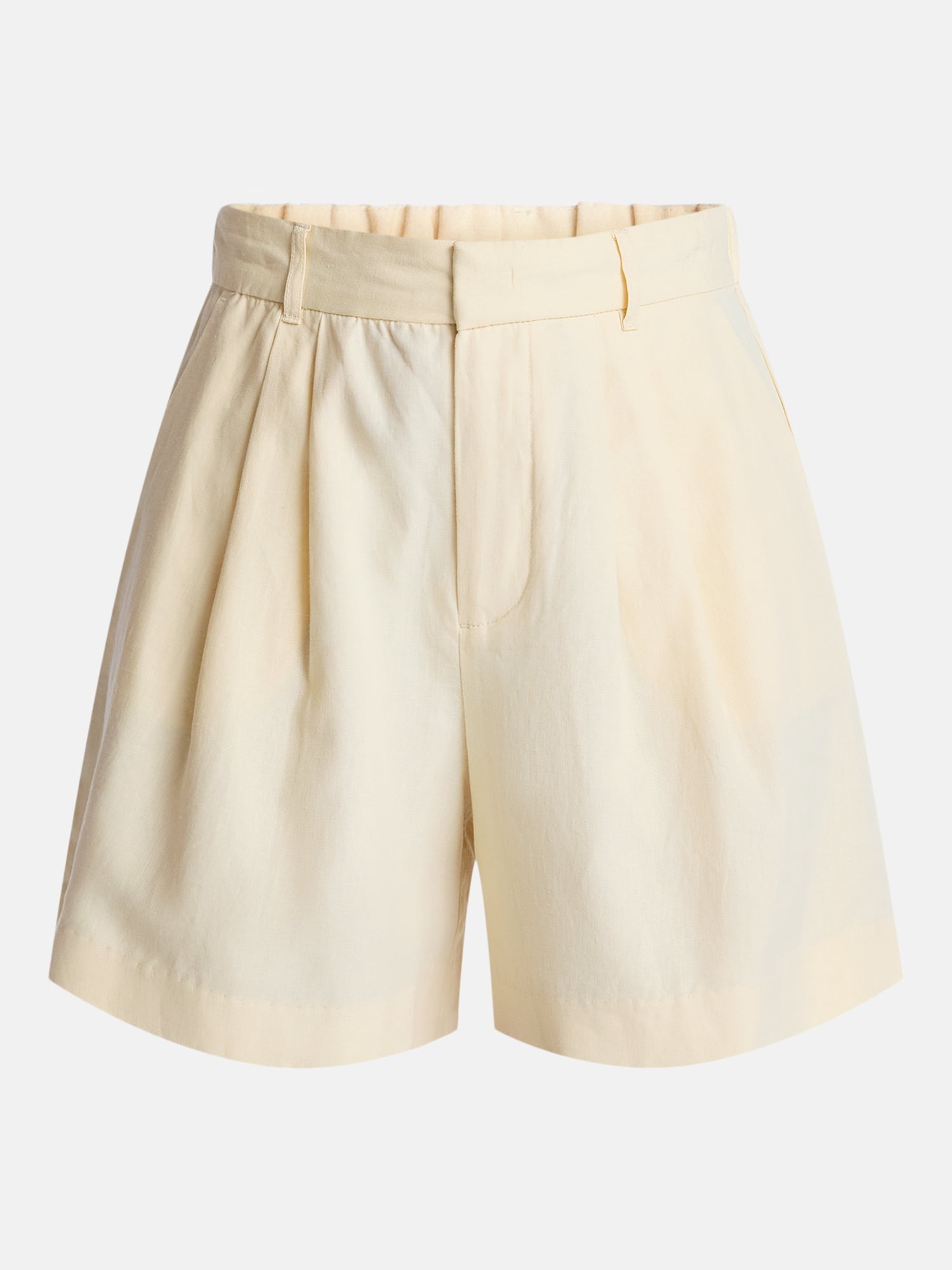 Time and Tru Women's Linen Blend Shorts, 5" Inseam, Sizes XS-XXXL