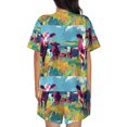 thumbnail image 6 of Balery Pop Art Colorful Cows Pattern Womens Pajama Sets 2 Piece Soft Short Sleeve Top and Shorts Sleepwear Round Neck Pjs Lounge Set with Pockets-4X-Large, 6 of 7