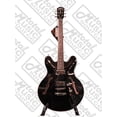 thumbnail image 2 of Oscar Schmidt Delta Blues Semi Hollow Guitar, Black, Covered Pickups, OE30B CP KIT, 2 of 8