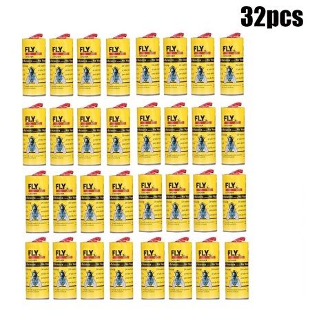 VOSS 32 Rolls Sticky Fly Paper Eliminate Flies Insect Bug Glue Paper Catcher Trap