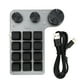 thumbnail image 1 of Teclado mecánico de 12 teclas con conexión USB y Bluetooth, miniteclado macro programable portátil con 3 botones para oficina., 1 of 14