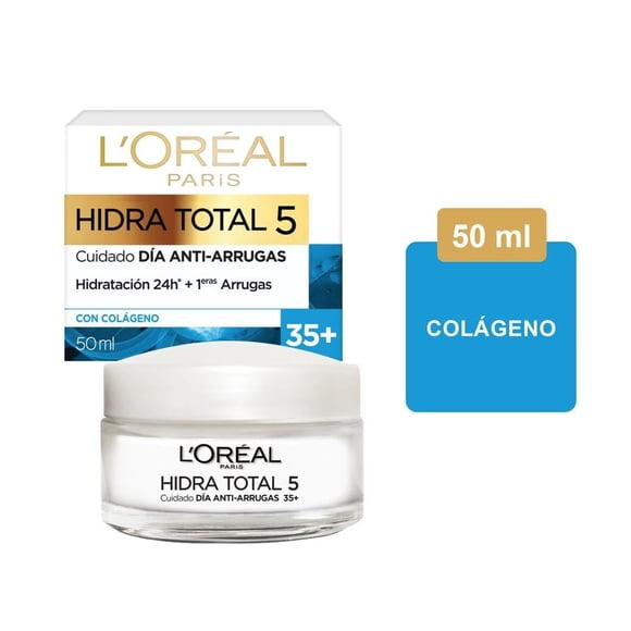 Crema facial L'Oréal cuidado de día hidra total 5 anti-arrugas 35+ 50 ml