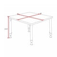 thumbnail image 4 of Regency Kee 48 in. Square Adjustable Classroom Table- Neo Walnut Top, Grey Base & 4 Black Zeng Stack Chairs, 4 of 9
