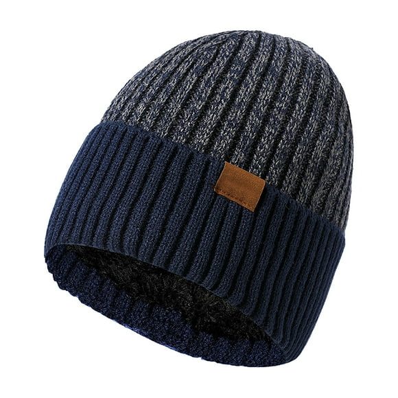Hontri Trapper Hat Adult Winter Double Layer Woolen Hat New Fleece Warm Knitted Hat Trapper Hat for Women