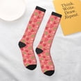 thumbnail image 6 of Bingfone Compression Socks for Women and Men Long Socks for Running Athletic Cycling Nurse-Strawberry Floral, 6 of 8