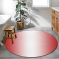 thumbnail image 3 of Round Rugs 4Ft, Red Ombre Round Area Rug Washable Indoor Throw Carpet, Red White Gradient Modern Abstract Art Soft Non Slip Circle Rug for Kitchen Nursery Room Home Decor Aesthetic, 3 of 8