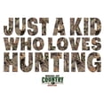 thumbnail image 2 of Men's Mossy Oak Just a Kid Who Loves Hunting Graphic Tee White 3X Large, 2 of 5