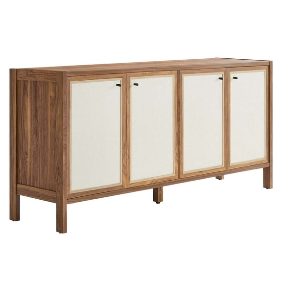 Console Entry Table Sideboard, Walnut, Wood, Living Kitchen Cafe Bistro Hospitality Restaurant, Modern Contemporary HB36533