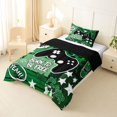 thumbnail image 2 of Homewish Cartoon Gaming Controller Twin Comforter Sets,Esports Gamepad Bedding Set,Green,Black Reversible,2 Pieces,1 Comforter and 1 Pillowcase, 2 of 7