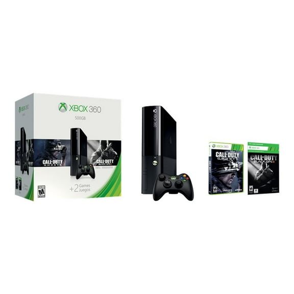 Pre-Owned Microsoft Xbox 360 - Game console - 500 GB HDD - black - Call of Duty: Black Ops 2, Call of Duty: Ghosts