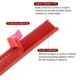 thumbnail image 3 of Uxcell 9mm x 5000mm Flexible TPE Self Adhesive U-Shape Veneer Edging Edge Banding Red, 3 of 6