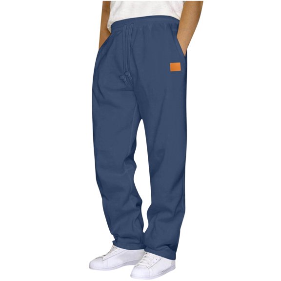 Cargo Joggers Men Drawstring Waist Casual Loose Fit Jogger Pants with Pockets Comfortable Sport Trousers Gym Running Lounge Wear