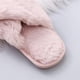 thumbnail image 5 of Zapatillas De Lana Artificial Planas Con Punta Abierta De Color Sólido Para Mujer De Otoño E Invierno, Zapatillas De Felpa Cruzadas Antideslizantes Y Resistentes Al Desgaste Inevent AP007466-11, 5 of 6