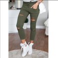 thumbnail image 1 of Pantalones Para Mujer De Cintura Alta Jeans Elásticos De Mezclilla Destrozan Desgastados Flacos Rotospangjing, 1 of 4