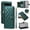 Darkgreen, variant on For Google Pixel 6a Wallet Case with Zipper Card Slots,RFID Blocking Large Capacity Elegant PU Leather Magnetic Flip Case Crossbody Strap+Hand Lanyard for Travel / Daily Carrying,White