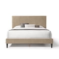 thumbnail image 3 of Furniture of America Colly Adult Queen Chenille Fabric Upholstered Platform Bed, Brown, 3 of 25