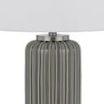 thumbnail image 3 of 29 Inch Ceramic Curved Table Lamp with Stripes, Dimmer, Gray, 3 of 4