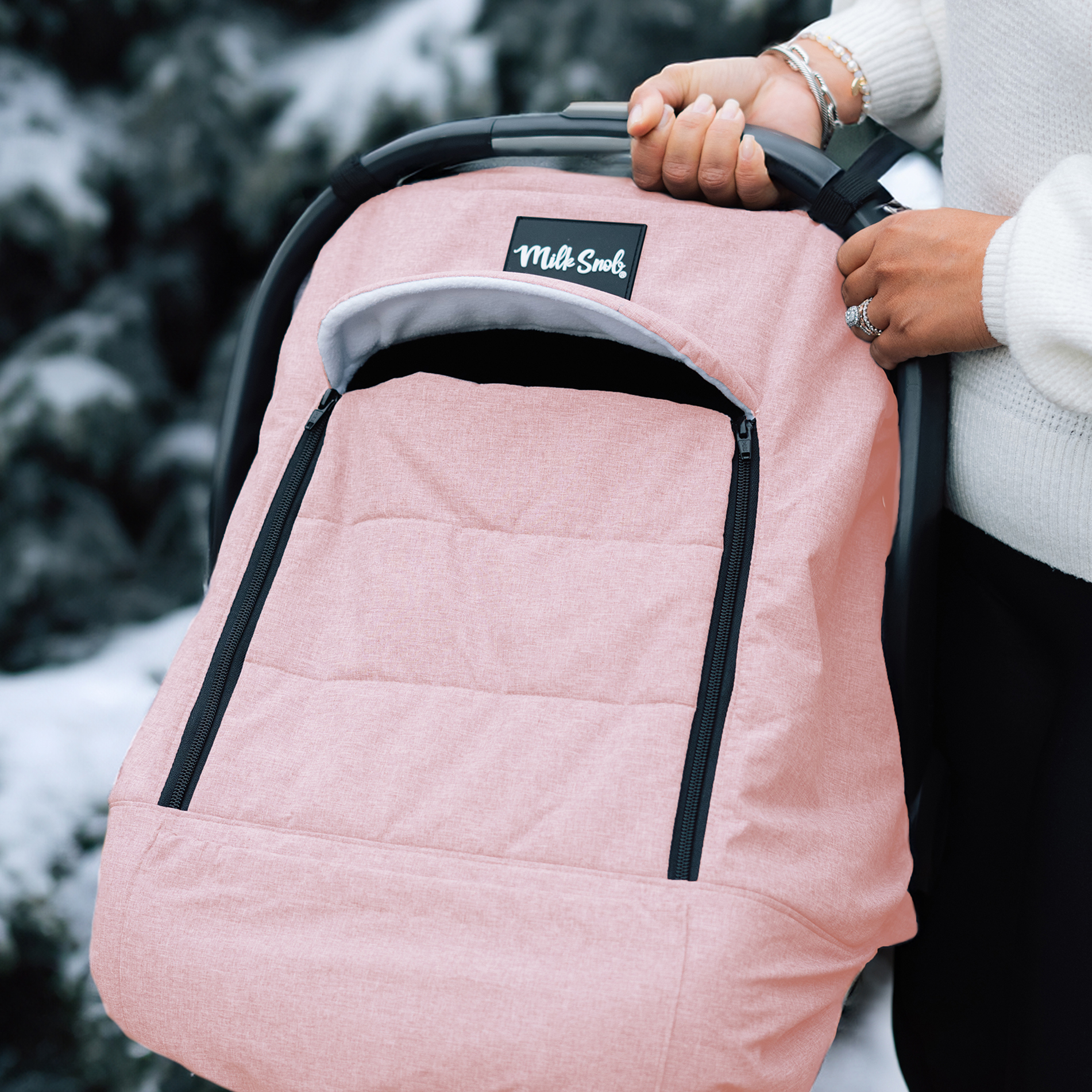 Blush Winter Car Seat Cover