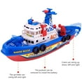 thumbnail image 5 of HEVIRGO Kids Music Light Water Spray Electric Rescue Fire Boat Model Education Toy, 5 of 7