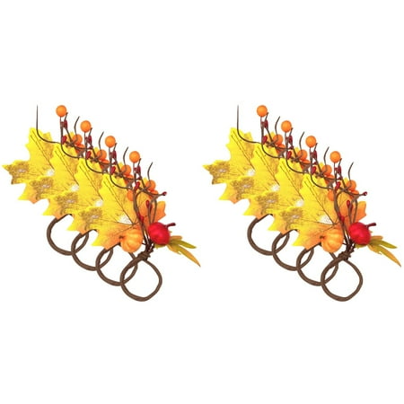 

HOMEMAXS 8 Pcs Maple Leaf Napkin Rings Decorative Napkin Rings Napkin Buckles Metal Napkin Rings