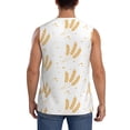 thumbnail image 4 of Xecao Wheat Print Men's Tank Top: Sleek Sleeveless Tee for Casual Sports and Beach Occasions-X-Large, 4 of 7