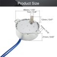 thumbnail image 2 of HUGFEGWE 2Pcs Synchronous Motor AC 110V 0.8-1RPM Turntable Motor CW/CCW Direction 4W TYC-50 D Shaft CJB91-112313, 2 of 7