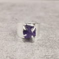 thumbnail image 3 of Natural Amethyst Ring, Rough Amethyst Gemstone Ring, Feb Birthstone, Wide Stone, 925 Sterling Silver, Womens Ring, Christmas, Thanksgiving, Handmade, Statement Jewelry, Rough Gemstone Jewelry, 3 of 6