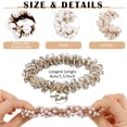 thumbnail image 3 of 9Pcs Pearl Hair Ties Elastic Hair Scrunchies Hold Crystal Beads Bulk Hair Ropes Stretchy Handmade  Bride Bachelorette Party Hair Accessories for Women Girls (Pearl&Crystal), 3 of 7