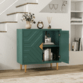 thumbnail image 2 of HLR Modern Accent Storage Cabinet with 2 Doors, Kitchen Buffet Sideboard for Dining Room, Green, 2 of 8