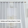 thumbnail image 3 of Cortina de ventana HLC.ME semitransparente de gasa, 2 paneles, 54 x 108 cm, color gris, 3 of 9