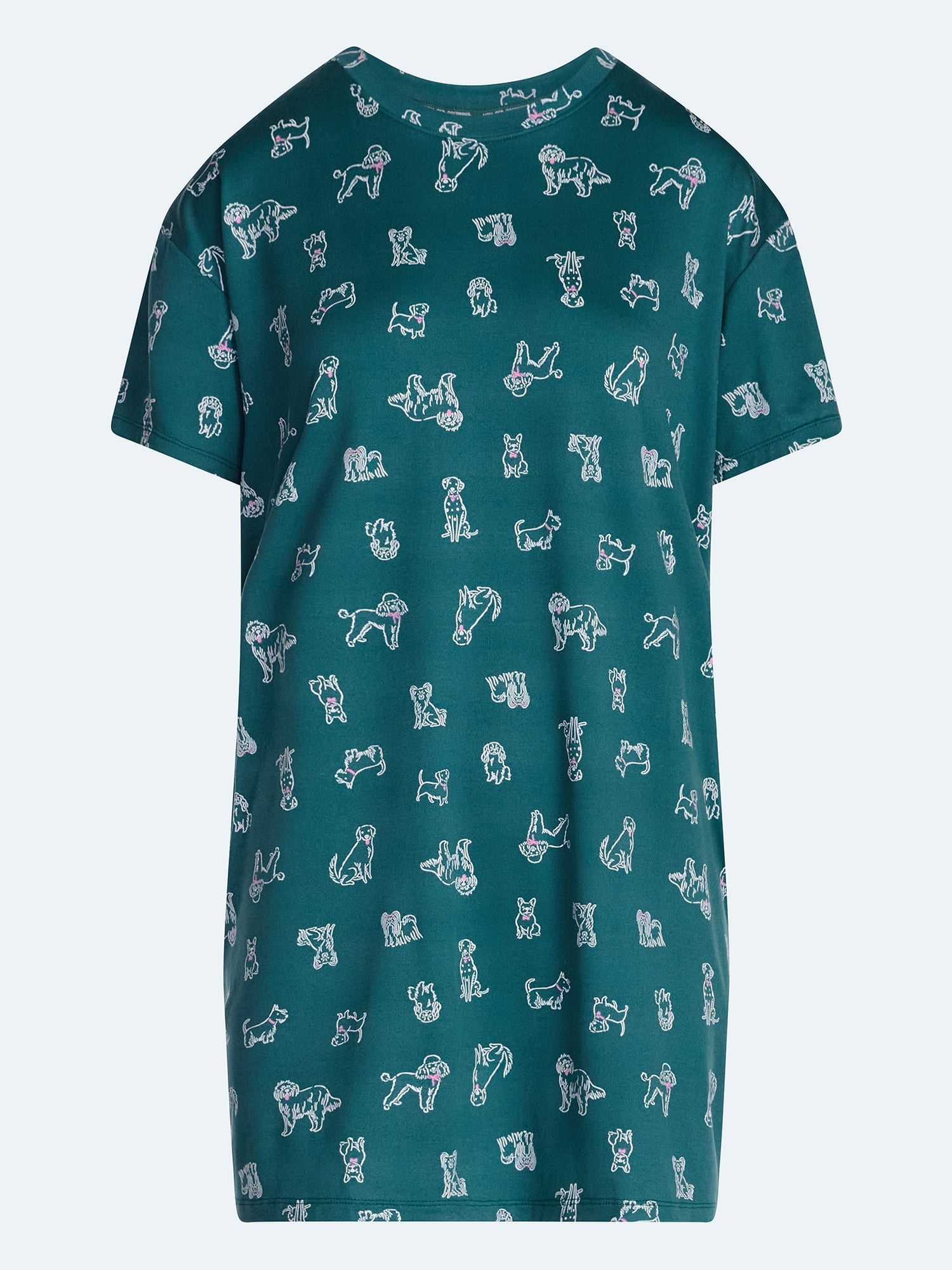 Joyspun Women's Dreamy Soft Collection Short Sleeve Sleepshirt, Sizes S/M to 2X/3X