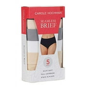 Carole Hochman Womens 5-Pack Seamless Full Coverage Briefs, Basic Multi Small