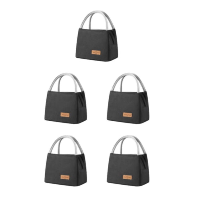 ZheElen Pack Lunch With Confidence Insulated Bento Bag Designed For Large Capacity Small+Black 5Set